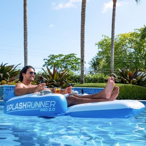 Flotador Motorizado PoolCandy Splash Runner (Splash Runner Pro 2.0 12V Motorized Deluxe Pool Lounger) - Imagen 4