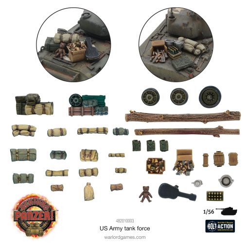 Warlord Games Achtung Panzer! US Army Tank Force 1:56 Kit de modelo de plastico para wargaming de mesa militar - Imagen 7