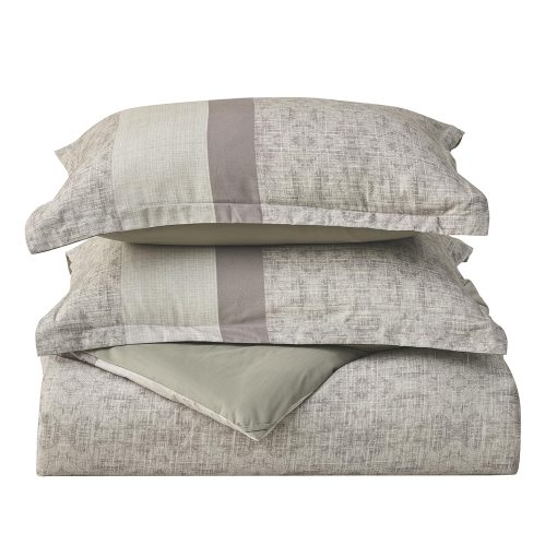 Juego de Edredon de Algodon de Fibra Larga SahSahCasa Tamano Queen, Set de Ropa de Cama Queen, Patron Rayado Atigrado Reversible y Esponjoso de Lujo Suave para Todas las Temporadas, Edredones y Alternativa al Plumon - Imagen 8