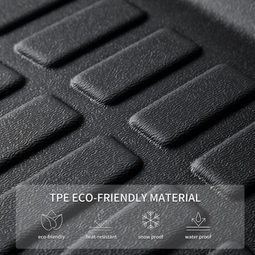 Tapetes para Piso Personalizados KELCSEECS para Subaru Ascent 7 Pasajeros(Bucket Seating) Tapetes para Automoviles Todo Clima Protectores para Pisos Delanteros, Traseros y de la 3a Fila Accesorios para Subaru Ascent Negro - Imagen 5