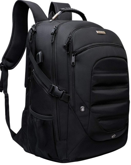 Mochila de Viaje para Laptop SHENGTS de 19 Pulgadas con Puerto de Carga USB Mochila de Negocios para la Universidad Bolsa Estilizada