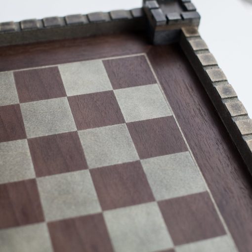 Tablero de ajedrez Fortaleza de 17.25" con cuadricula de 1.5", color tan y marron - Imagen 5