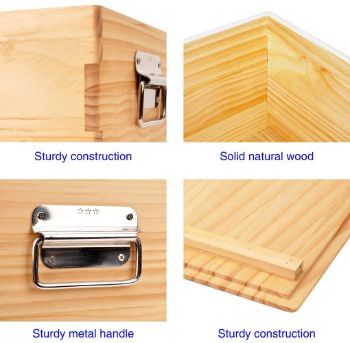 Caja de Entierro para Mascotas Eitida, Ataud de Perdida de Mascotas, Caja conmemorativa para Perros, Gatos y Animales Funerarios, Regalo de Perdida de Pelusa Pequena, Hecho a Mano con Madera Natural Ecologica - Beige - Imagen 7
