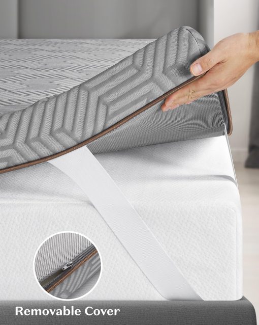 Topper de colchon firme BedStory Queen - 3 pulgadas de espuma viscoelastica - Toppers de cama de alta densidad para alivio del dolor de espalda - Imagen 4