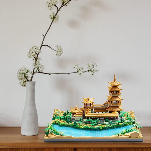 Conjunto de Bloques de Construccion de Mini Ladrillos de Arquitectura China La Coleccion Crescent Moon Spring Model para Mostrar Micro Bloque para Adultos Juguete Creativo Decorativo para Ninos de 14+ 3350 PCS - Imagen 5