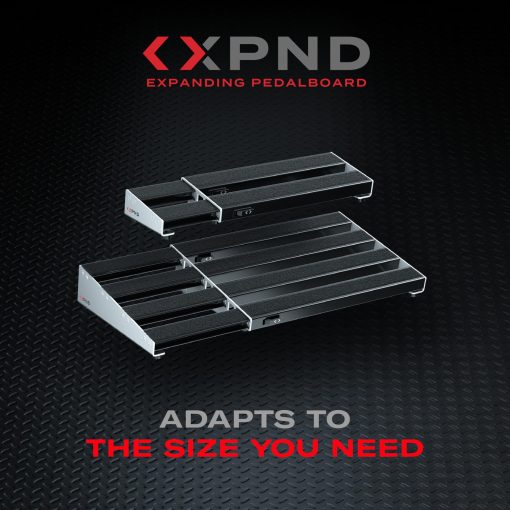 Tablero de Pedales D'Addario Accessories XPND - Tablero de Pedales de Guitarra que se Expande - Tableros de Pedales para Guitarras - 2 Filas, Tablero de Pedal de Aluminio Ligero y Duradero - Felpa Velcro Aplicada Previamente para Cambiar Pedales - Imagen 2
