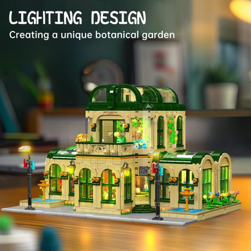 Juego de construccion de jardin de plantas Mould King 16057, Conjunto de arquitectura de Streetview con bloques de construccion MOC, Regalo para ninos de 8+ / Coleccionistas adultos (3383 piezas con luz) - Imagen 3