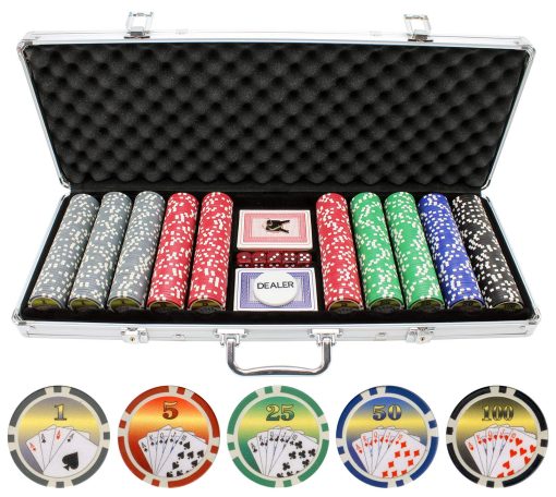 Set de 500 fichas de poker de 11.5g Royal Flush de Versa Games