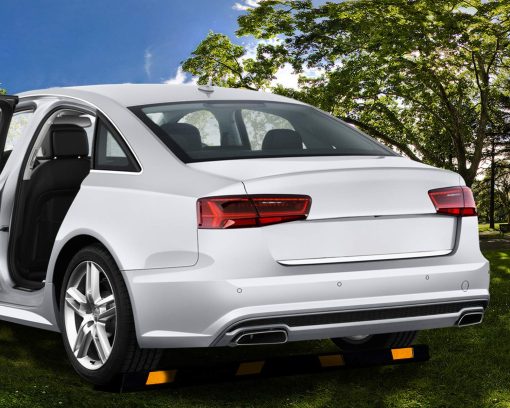 Topes de Estacionamiento de Goma Pesados ??Grandes de Zone Tech - 72” Calidad Premium Tope de Rueda de Coche de Garaje Profesional con Cinta Reflectante Amarilla para Coche, Camion, Remolque y RV - Imagen 7