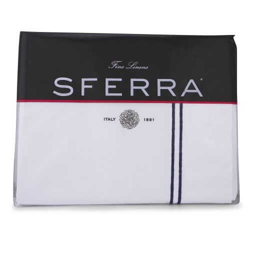 Juego de Sabanas Sferra Grande Hotel - Full - Blanco/Marino - Imagen 4