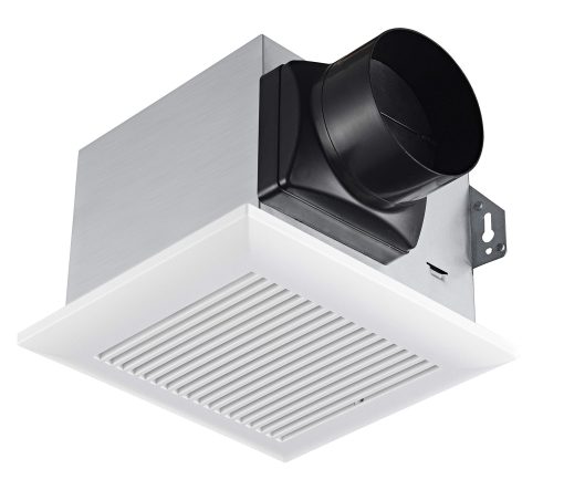 Extractor de aire y ventilador de bano de instalacion sin acceso al atico muy silencioso de 80 CFM, 1.5 Sone con sensor de humedad