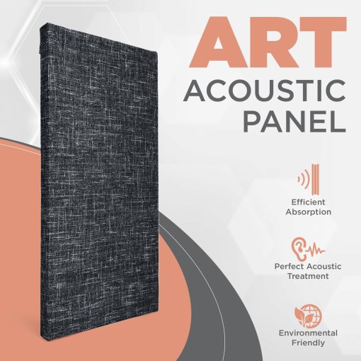 Paneles Acusticos AcoustiDecor para Hogar, Oficina, Estudio 12x24x1" - Atractivo Tela Envuelta para Reducir Sonido, Eco, Ruido. Poliester Duradero, Resistente a la Humedad, Seguro ante Fuego - Imagen 2