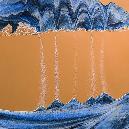 Decoracion de Arte de Arena en Movimiento de 24'', Pintura de Arena en 3D Giratoria 360? Montada en la Pared de Artesania de Vidrio 3D Mar Profundo Decoracion Relajante de Arte de Arena Liquida en Movimiento Regalo para el Hogar Oficina - Imagen 5