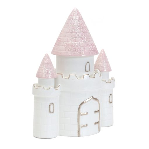 Alcancia Princesa Castillo Ceramica Suena en Grande para Ninas, Rosado - Imagen 2