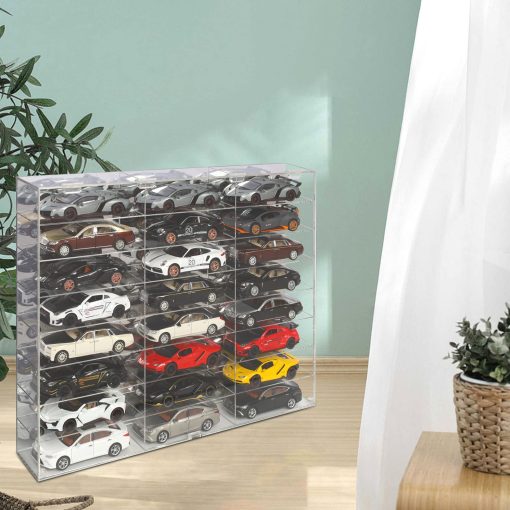 Estuche de Exhibicion Acrilico Transparente para Autos de Juguete a Escala 1:24, 24 Compartimentos, AHW24 - Imagen 4