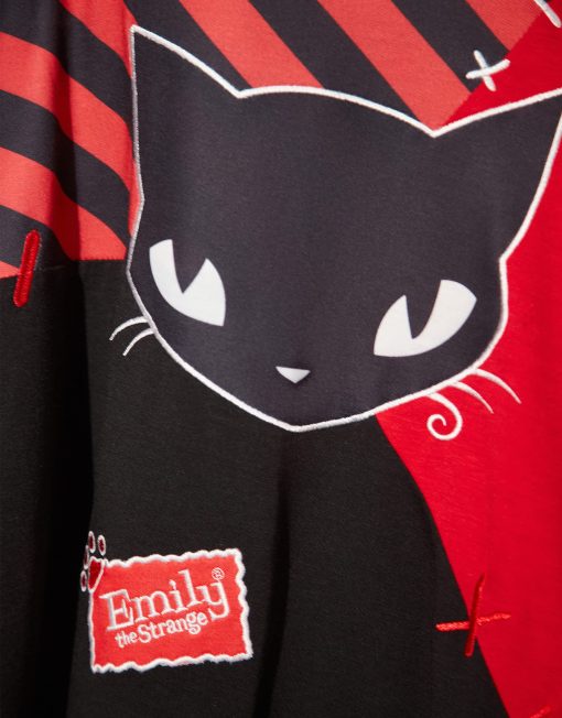 Capa de Halloween Emily the Strange para Niñas con Estampado de Gato y Cola de Peluche (Pequeño) - Imagen 7