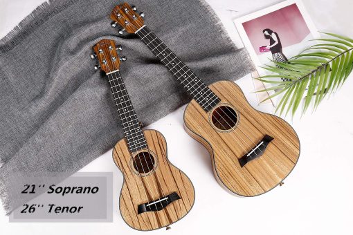 Ukelele Tenor Ranch de 26 pulgadas Profesional Aprender a Tocar Principiante Ukelele con 12 Lecciones Gratis en Linea Kit de Instrumento de Ukelele Inicial Bundle Estuche Gig bag & Afinador & Correa & Conjunto de Cuerdas Aquila - Acabado Mate - Imagen 6