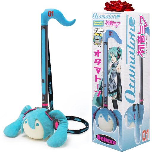 Otamatone Deluxe Edicion Hatsune Miku Instrumento Musical Electronico Sintetizador Portatil de Japon Maywa Denki [Incluye Peluca de Peluche Removible]