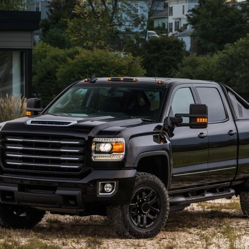 Espejos de remolque SCITOO Espejos exteriores para Chevy para GMC 2007-2014 para Silverado/para Sierra Par de espejos retrovisores con control de potencia, calefaccion, señal de giro, luz de marcha atras, plegado y extension manual - Imagen 6