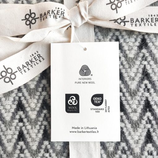 Manta de Interior Barker Textiles Shady Wave | 100% Lana de Nueva Zelanda 75x51 (Gris) - Imagen 7