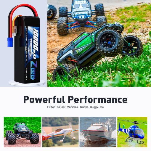Bateria Lipo Zeee de 6S 10000mAh 22.2V 120C Pack Blando con Conector EC5 y Placas Metalicas para Coche RC Camion Desierto Carreras Tanque Pasatiempos RC (2 Pack) - Imagen 5