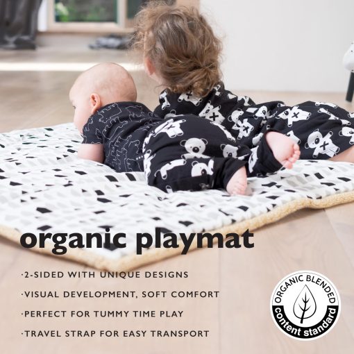 Tapete de Juego Wee Gallery Explore para Bebes - Tapete Reversible para Tiempo Boca Abajo Hecho con Materiales Sostenibles - Tapete de Actividades Acolchado para Tiempo de Juego de Bebes - (40 Pulgadas) - Imagen 2