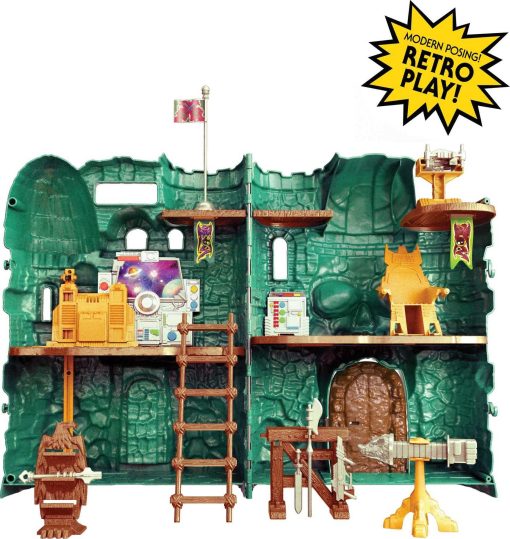 Juguetes y Juegos Masters of the Universe Origins, Castillo Grayskull con Hechicera y Figura de Accion, Juguete MOTU, 4 Habitaciones, Trampa y Ascensor - Imagen 3