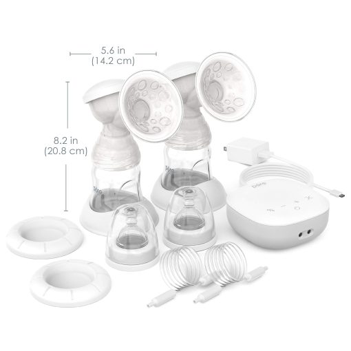 Sacaleches electrico doble PureBaby? - 5 Modos de Estimulacion, 9 Modos de Exprimir, Exprimir Dual o Simple, Succion Ajustable, Diseno Antirreflujo y Bateria Recargable para Viajes - Imagen 7
