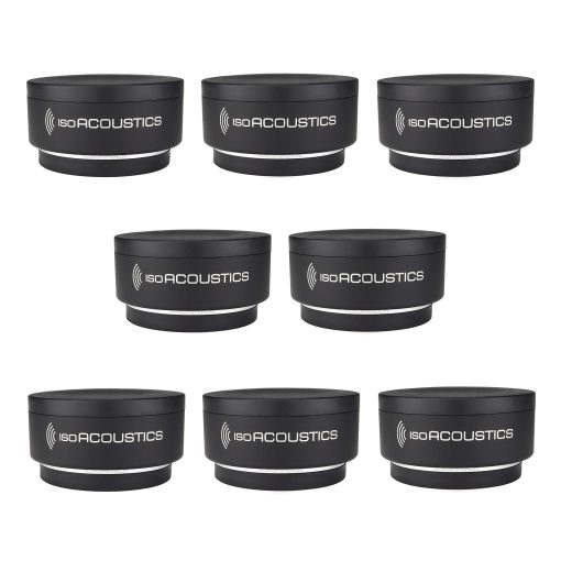 Aisladores acusticos de la serie Iso-Puck de IsoAcoustics (Iso-Puck, capacidad max. de 20 lbs/unidad, paquete de 8)