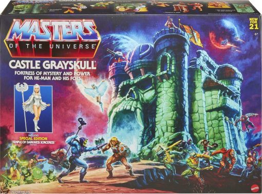 Juguetes y Juegos Masters of the Universe Origins, Castillo Grayskull con Hechicera y Figura de Accion, Juguete MOTU, 4 Habitaciones, Trampa y Ascensor - Imagen 7
