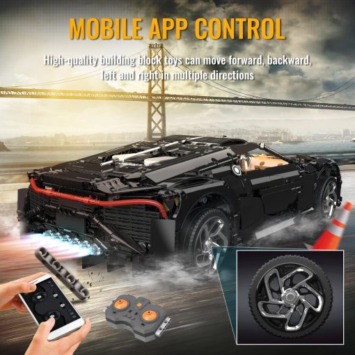 Mould King 13163 Super Sports Car Building Blocks, Modelo de Coche de Carreras de 4688 Piezas, Juguete de Vehiculo de Control Remoto para Ninos/Adultos - Imagen 5