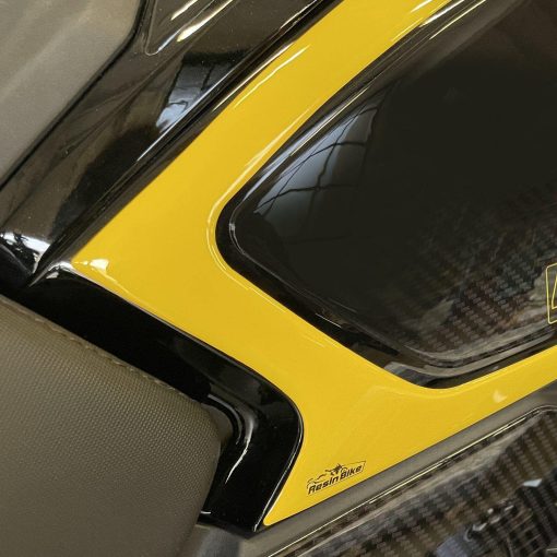 Pegatinas de moto 3D de resina compatibles con Bmw R 1250 GS Edition 40th 2021. Protecciones para rodillas laterales contra impactos y aranazos. Par de pegatinas de resina - Hechas en Italia - Imagen 4