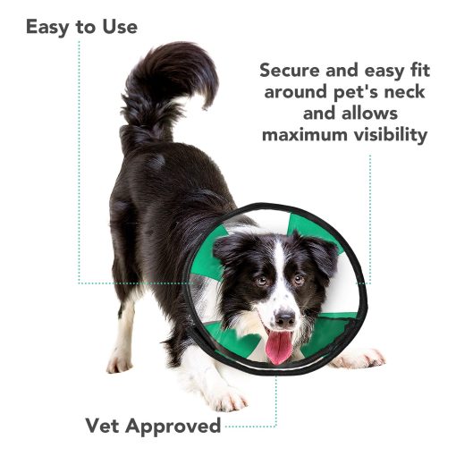 ZenPet ProCone Teal Collar de recuperacion suave para mascotas para perros y gatos - Comodo collar ajustable para un ajuste seguro y personalizado - Facil para que las mascotas coman y beban - Funciona con el collar de tu mascota (Pequeno) - Imagen 6