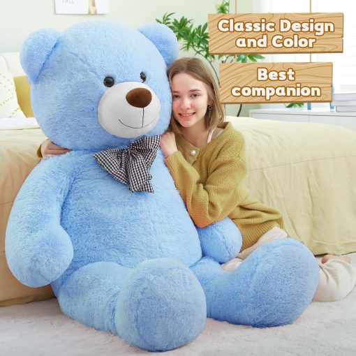 Peluche gigante de oso de Toys Studio, oso de peluche azul grande de 59 pulgadas de tamaño real regalo de juguete para novia niños Navidad cumpleaños dia de San Valentin - Imagen 4