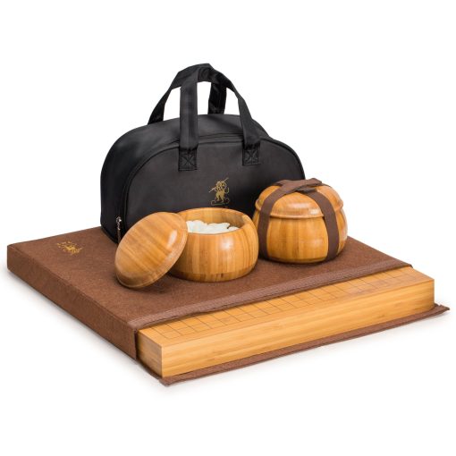 Set de Juego de Go de Bambu de Yellow Mountain Imports Reversible de 2 Pulgadas 19x19 / 13x13 con Piedras Doblemente Convexas de Yunzi de 9.2 mm y Cuencos de Bambu - Juego de Estrategia Clasico (Baduk/Weiqi) - Imagen 8