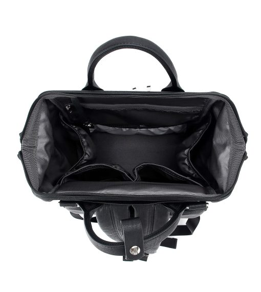 Mochila para pañales Citi Collective Explorer Negro - Mochila para pañales de cuero vegano con correa para el hombro, gran capacidad, bolsillos aislados para biberones, cambiador, clip para cochecito - Mochila versatil para bebe - Imagen 5