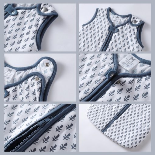 Manta Acolchada de Algodon Organico Malabar Baby TOG 2.2 Saco de Dormir para Bebes Recien Nacidos, Unisex, Grande, Fuerte, Extra Grande (36-48M) - Imagen 5