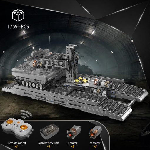 Kit de Construccion de Vehiculo de Puentes Mould King 20029, Juego de Construccion de Tanques Militares, Camion de Puente Tipo Tanque para Adultos y Ninos, 1759 Piezas - Imagen 2