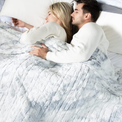 Manta Electrica Tamano Twin WOOMER de 84"x 90", Suave Manta Calefactable de Piel Sintetica, 10 Niveles de Calentamiento y Apagado Automatico de 0.5-12H, Proteccion contra Sobrecalentamiento, Certificacion ETL