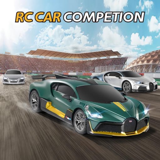 Coche de control remoto MIEBELY - Coche de carreras Rc rapido a escala 1/24, Bugatti Divo 3.7V 500 mAh Juguetes de coche con luz frontal, Modelo de coche de hobby para regalos de cumpleanos ideales para adultos Ninos Ninos de 6 7 8 9 anos de edad - Imagen 4