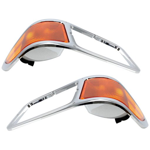 Par de Faros Delanteros Compatible Con 2000-2015 FORD F650 / F750 Bisel de Faro Luz de Senal de Esquina Izquierda Derecha de Repuesto para #YC3Z13201AA YC3Z13200AA - Imagen 4
