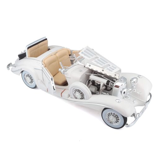 Vehiculo de fundicion a escala 1:18 Maisto 1936 M-B 500 K Type Specialroadster de plastico, blanco - Imagen 2