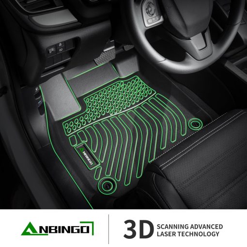 ANBINGO - Tapetes Personalizados para Mitsubishi Eclipse Cross 2024 2023 2022 2021 2020 2019 2018 Tapetes de Coche Impermeables Todo Clima Resistentes de TPE para Automoviles Pesados Frontales y Traseros Juego Completo-Negro - Imagen 3