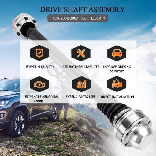 Ensamblaje de Eje de Transmision Delantero Nifeida 52111597aa 938-123 Compatible con Jeep Liberty V6 3.7L 2002-2007 Transmision Manual 4WD Sport Renegade Eje Propulsor Soldado de 19" - Imagen 5