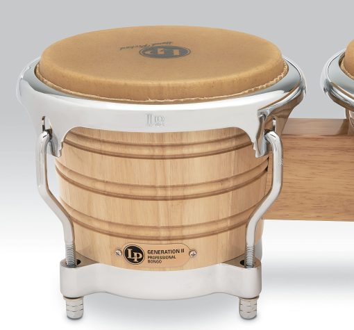 Bongos LP Generation II de Latin Percussion, Natural/Chrome - Imagen 4