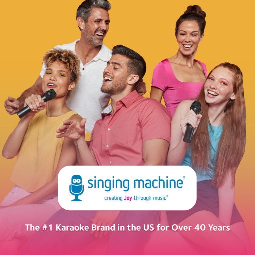 Maquina de Karaoke Portatil Singing Machine con Microfono con Cable, Bluetooth, Luces LED - Para Adultos y Ninos - Imagen 6