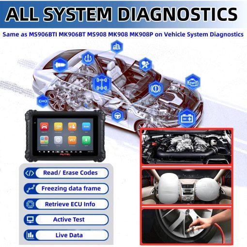 Autel MaxiSYS MS906 Pro Escaner Automotriz Herramienta de diagnostico obd2, 2024 MS906PRO Actualizacion de MK908 MS906BT MS906 MP900, Codificacion de ECU, 36+ Servicios, 3000+ Bidireccionales, FCA SGW, CAN FD/DoIP - Imagen 6