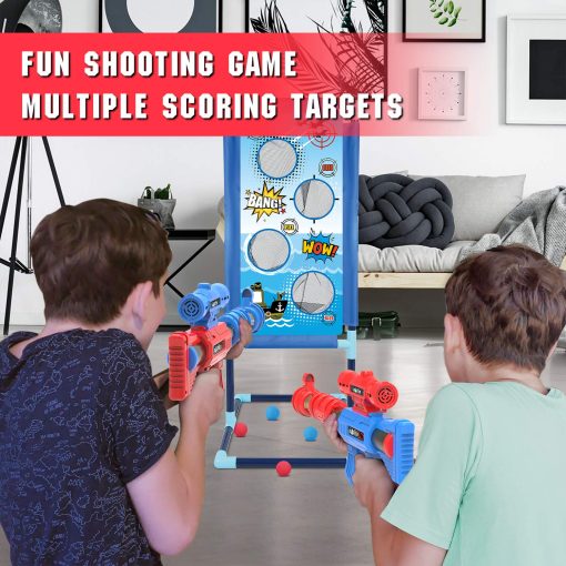 Juego de Tiro YEEBAY para Ninos de 6, 7, 8, 9, 10+ Anos - 2 Pistolas de Aire y Blanco de Tiro y 24 Bolas de Espuma - Regalo Ideal - Compatible con Pistolas de Juguete - Imagen 6