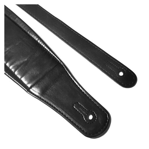 Correa de guitarra GeekPromise de grabado en relieve con aberturas, mas ancha y transpirable de cuero, adecuada para bajo electrico y guitarra tradicional (marron) - Imagen 6