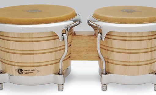 Bongos LP Generation II de Latin Percussion, Natural/Chrome - Imagen 2